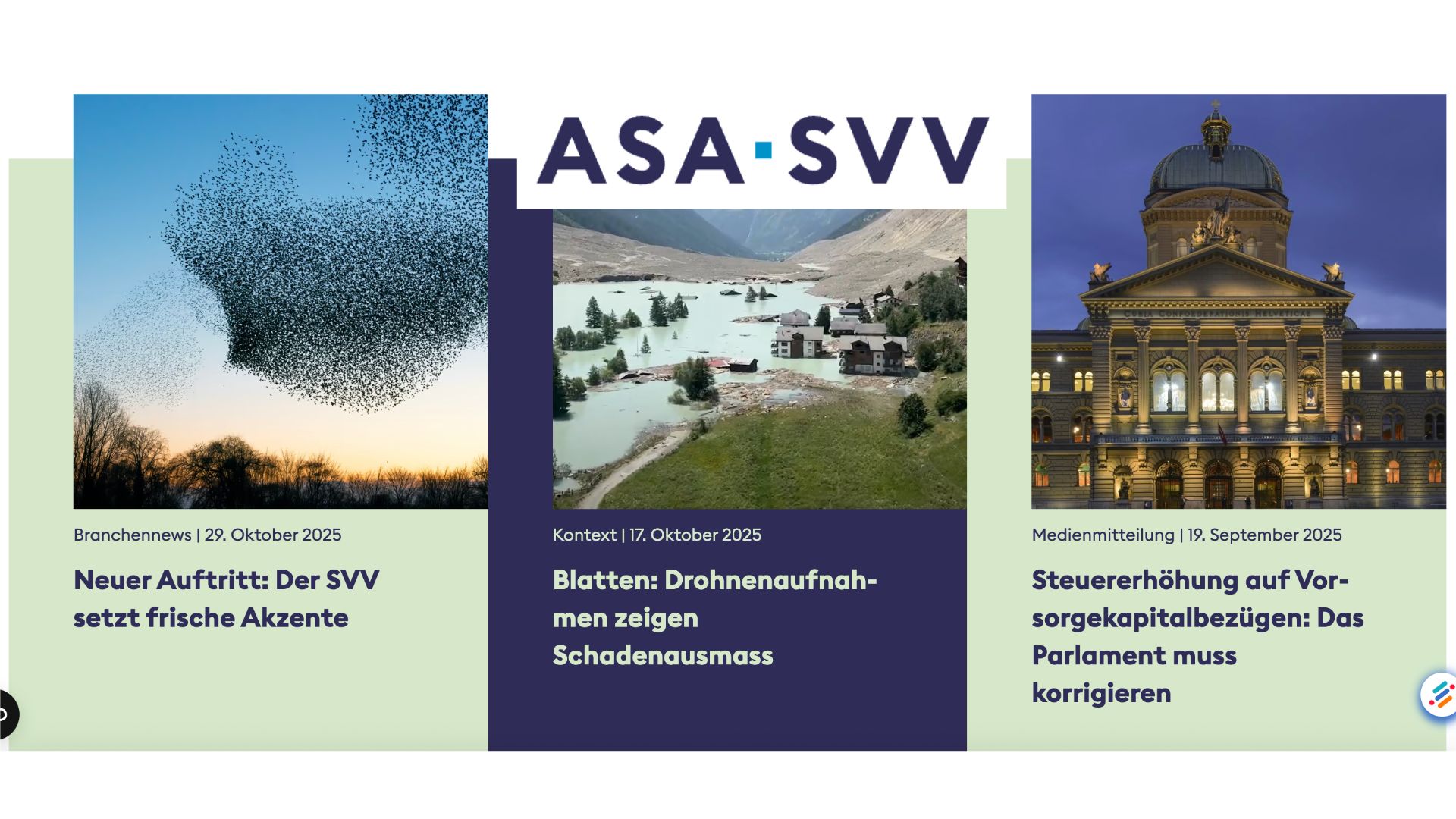 Neuer Auftritt: Der Schweizerische Versicherungsverband SVV setzt frische Akzente.