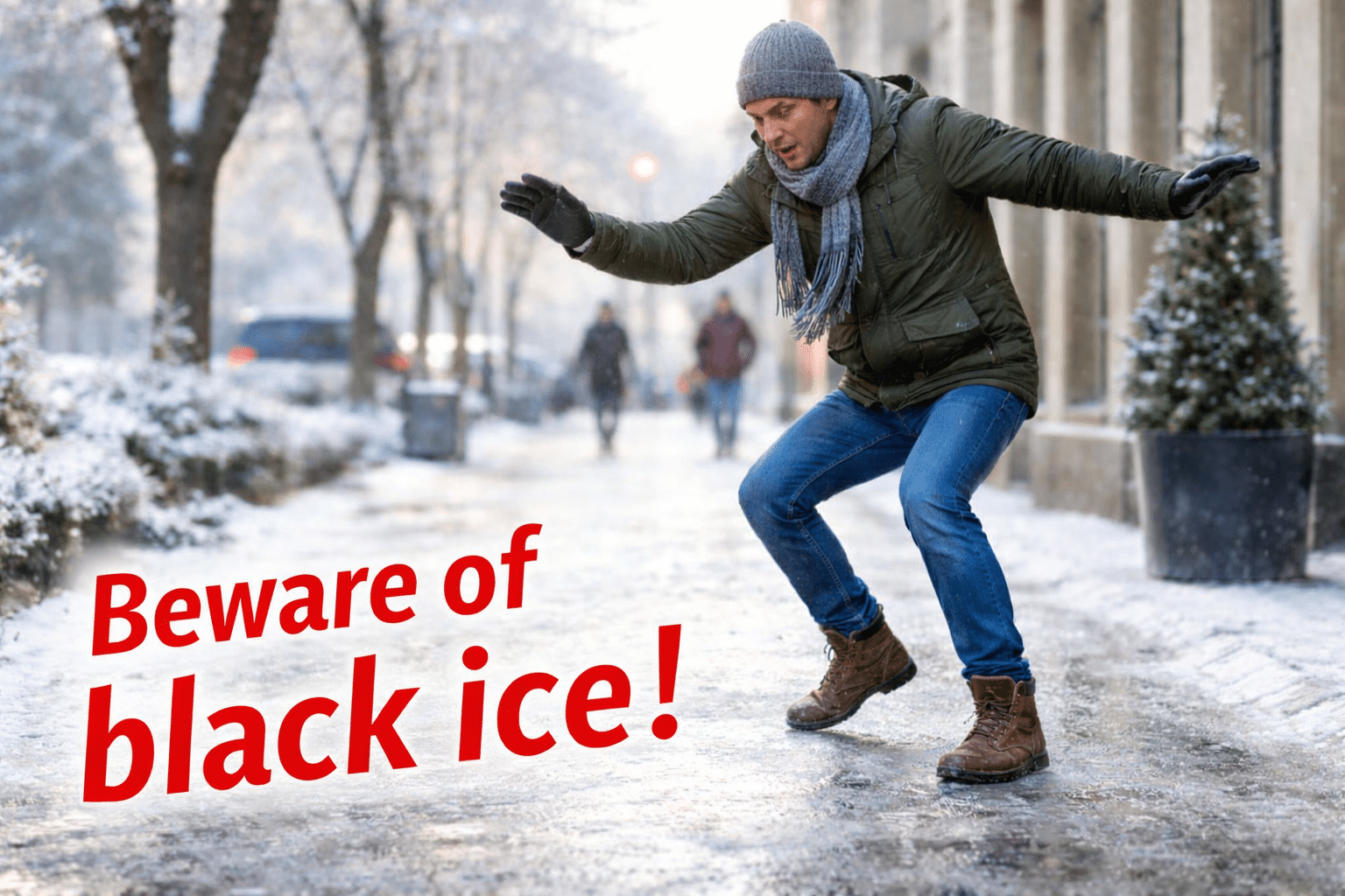 Black ice alarm: safely through the most dangerous winter hours.