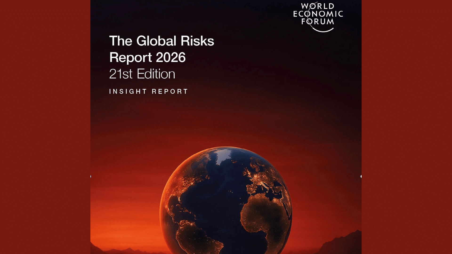 Welt im Risiko-Modus gemäss dem Global Risks Report 2026 des World Economic Forum WEF.