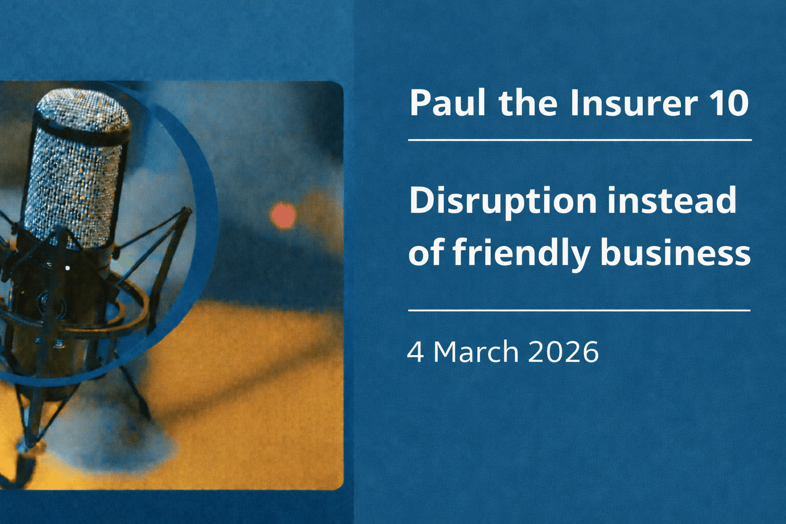 Disruption instead of friendly business.