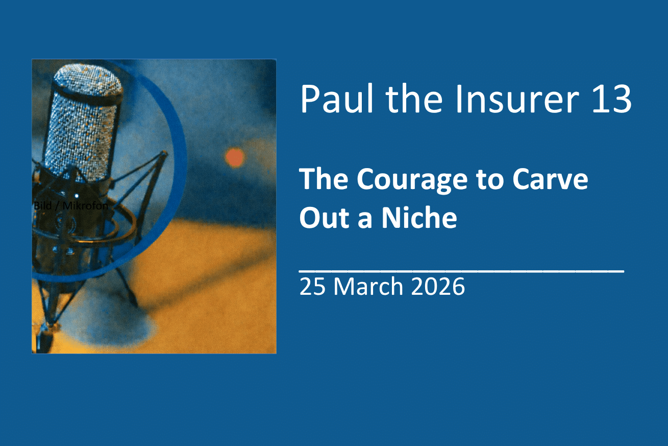 The courage to carve out a niche in podcast #13 by Paul the Insurer.