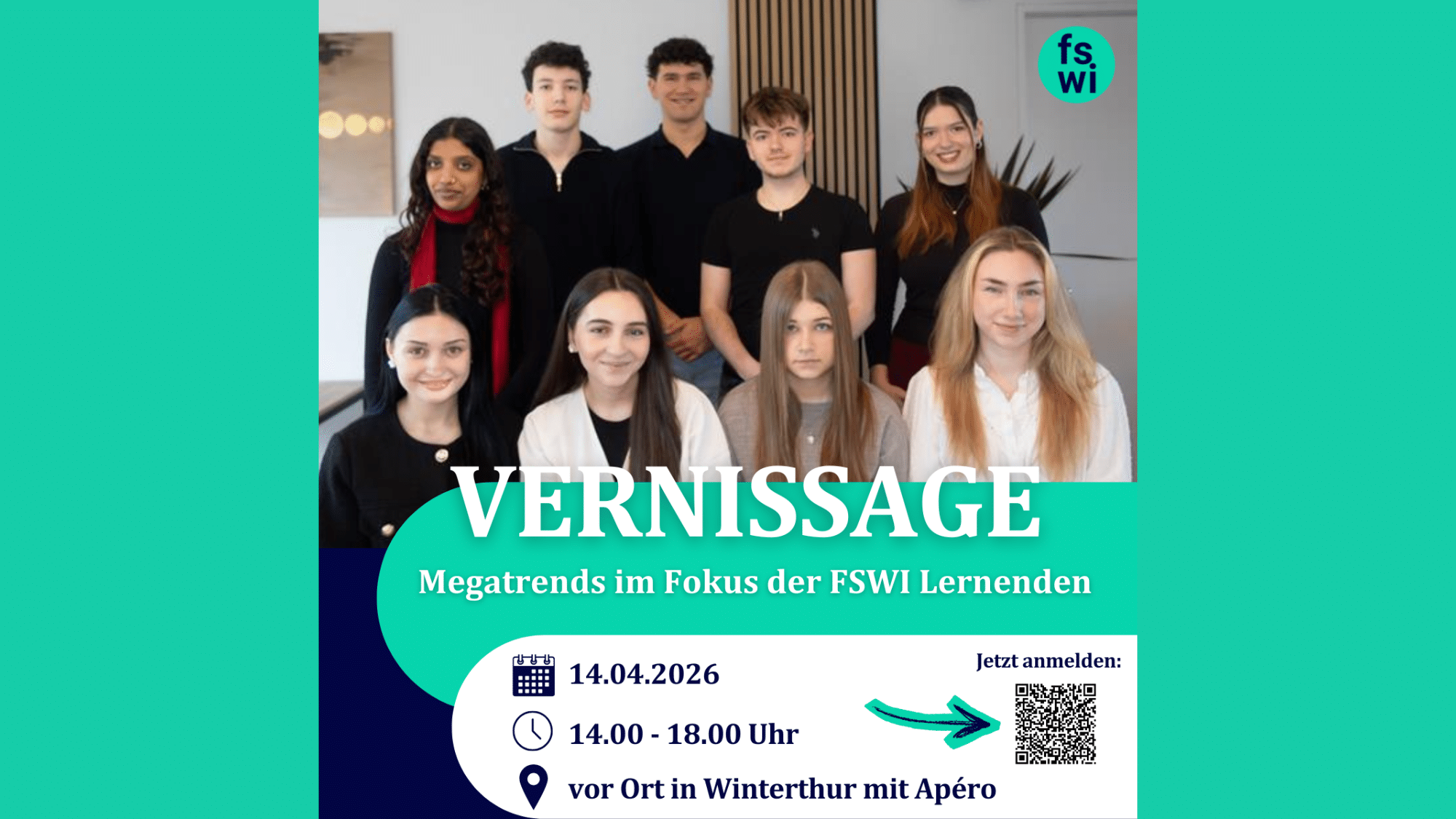 Lernende der FSWI in Winterthur setzen sich mit Megatrends auseinander.