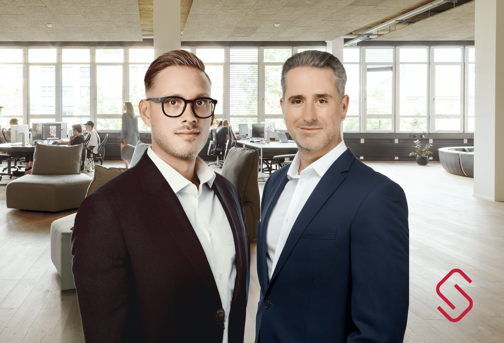 Plus de temps pour le conseil grâce à Sothura. Photo : Silvio Siegenthaler + Michel Di Vito, fondateurs.