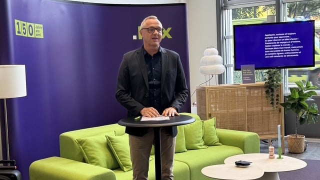 Peter Kappeler, CEO of Pax, welcomed his guests to the anniversary celebration at the company's headquarters in Basel.